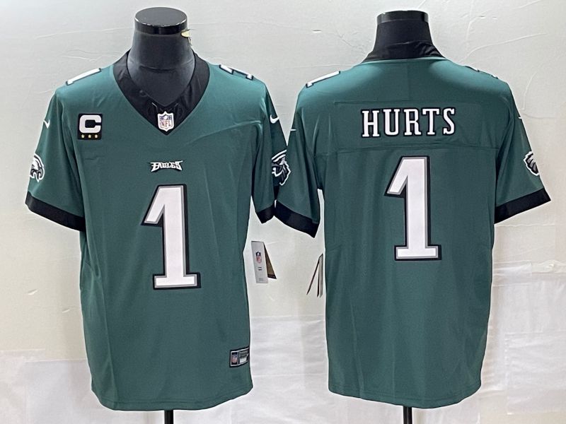 Men Philadelphia Eagles #1 Hurts Green 2023 Nike Vapor Limited NFL Jersey style 3->philadelphia eagles->NFL Jersey